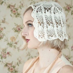 OOAK! 1920s Vintage Lace Cap in Excellent Condition - Authentic!